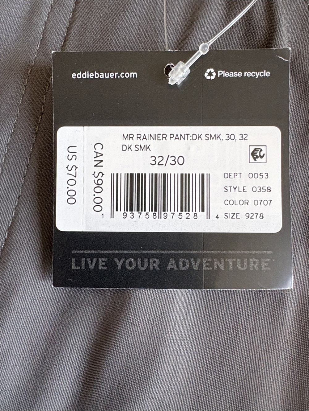 Eddie Bauer Men's Rainier Pants - Charcoal - Picture 2 of 7
